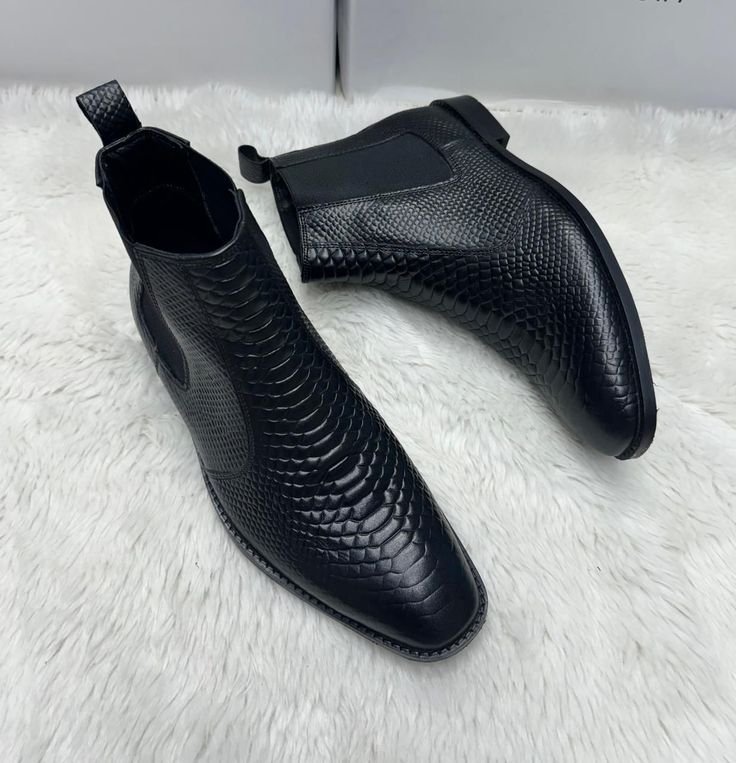 Snake Leather Chelsie Boot Finish | Scarf